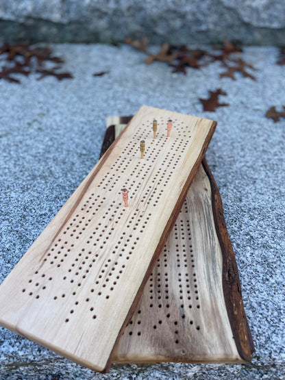 Black Walnut Cribbage Board "Live Edge"